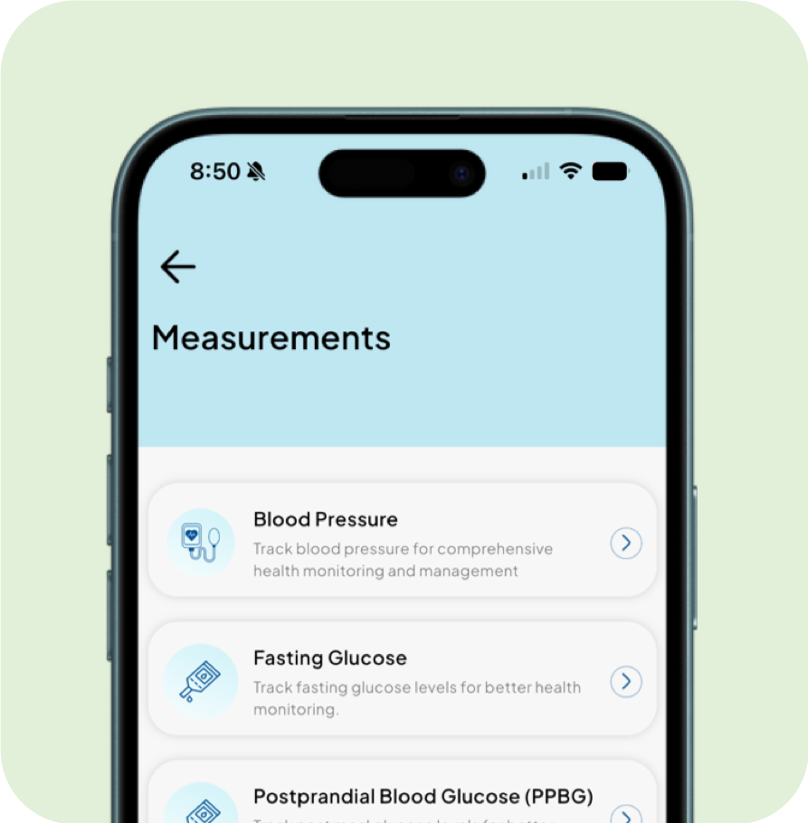 Measurments – keep track and share with your healthcare provider